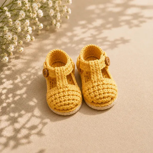 Sapatinho de bebê em crochê Modelo 08