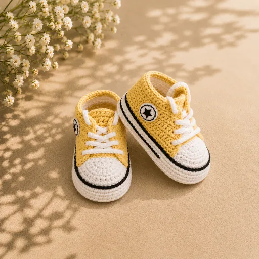 Sapatinho de bebê em crochê Modelo 21