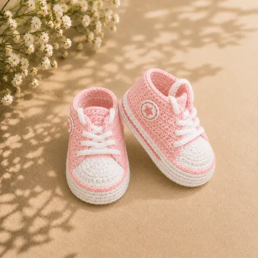 Sapatinho de bebê em crochê Modelo 23