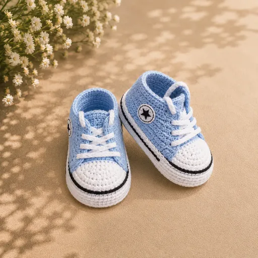 Sapatinho de bebê em crochê Modelo 24