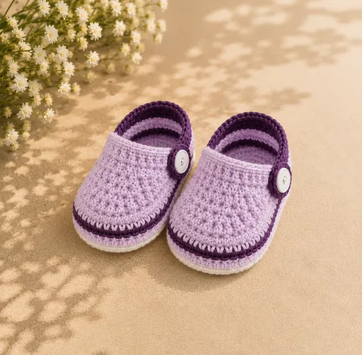 Sapatinho de bebê em crochê Modelo 27