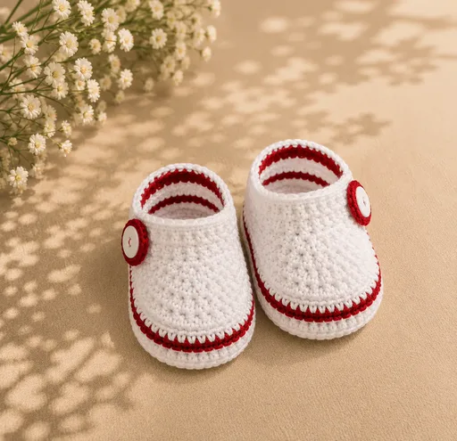 Sapatinho de bebê em crochê Modelo 28