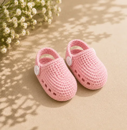 Sapatinho de bebê em crochê Modelo 29