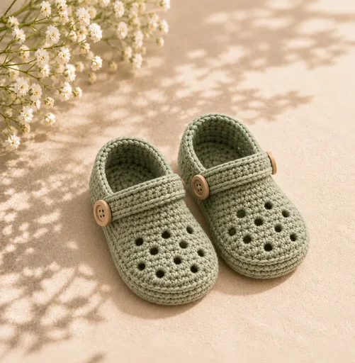 Sapatinho de bebê em crochê Modelo 32