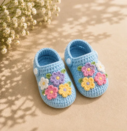 Sapatinho de bebê em crochê Modelo 33