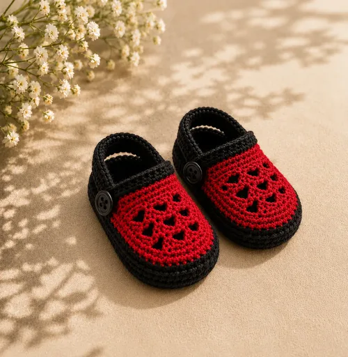 Sapatinho de bebê em crochê Modelo 35