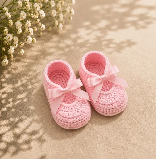 Sapatinho de bebê em crochê Modelo 43