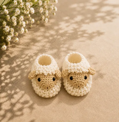 Sapatinho de bebê em crochê Modelo 50